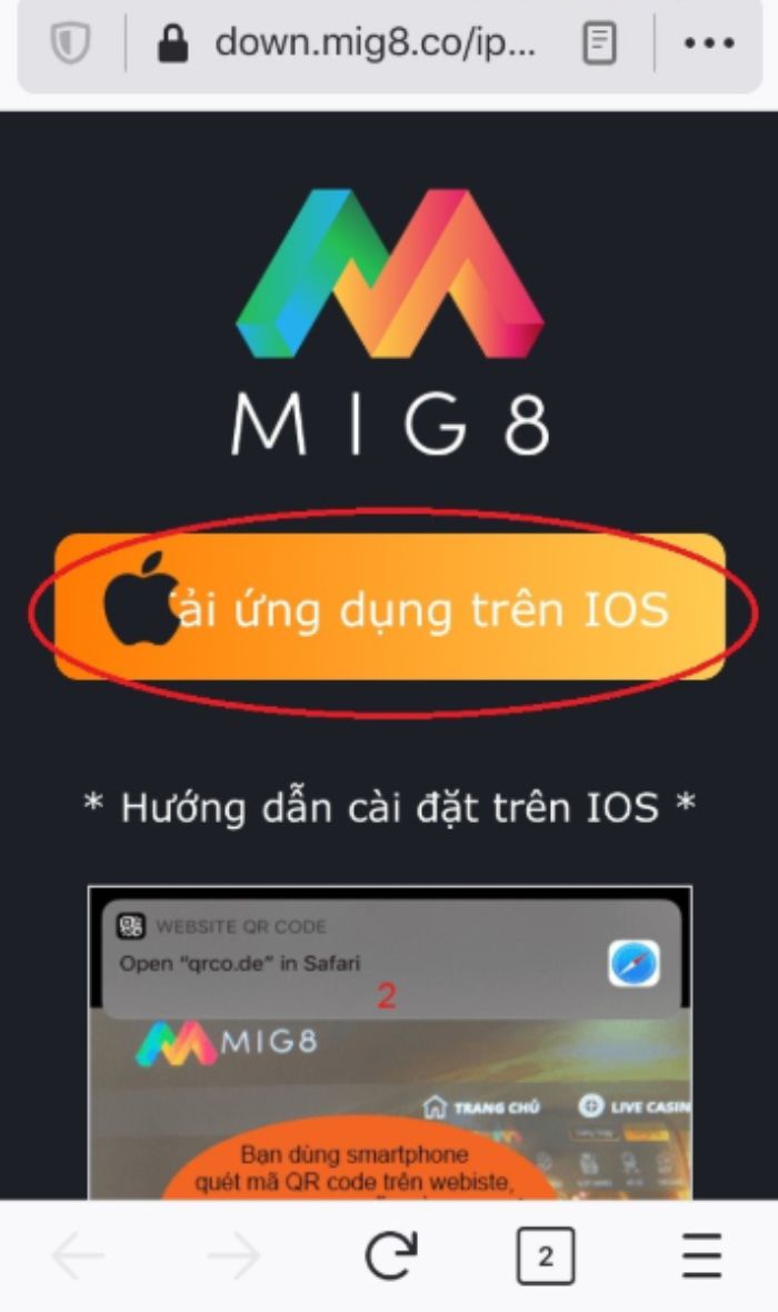 Hướng dẫn cách tải app lô đề Mig8 trên hệ điều hành IOS